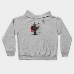 Girl with Hammer Kids Hoodie